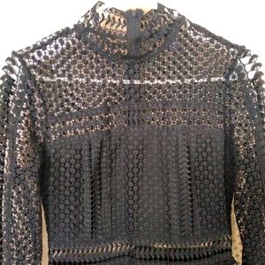 Black embroidered dress